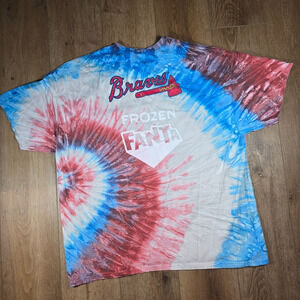 Tie Dye Atlanta Braves McDonalds Rap Hip Hop T Shirt Mens 2XL Streetwear